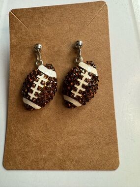 New handcrafted football earrings